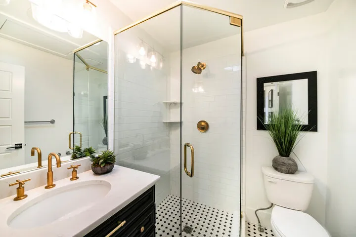 Finished bathtub to shower conversion by Madison bathroom remodelers