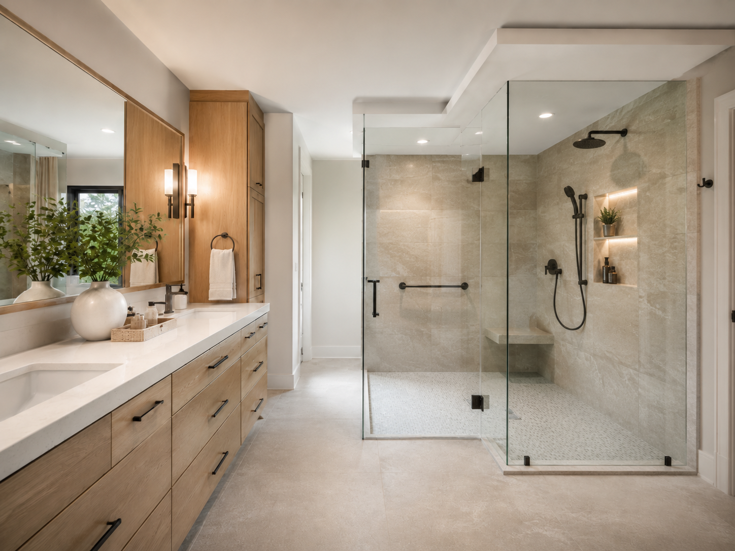 Experienced bathroom remodeler installing quality finishes in Madison WI home