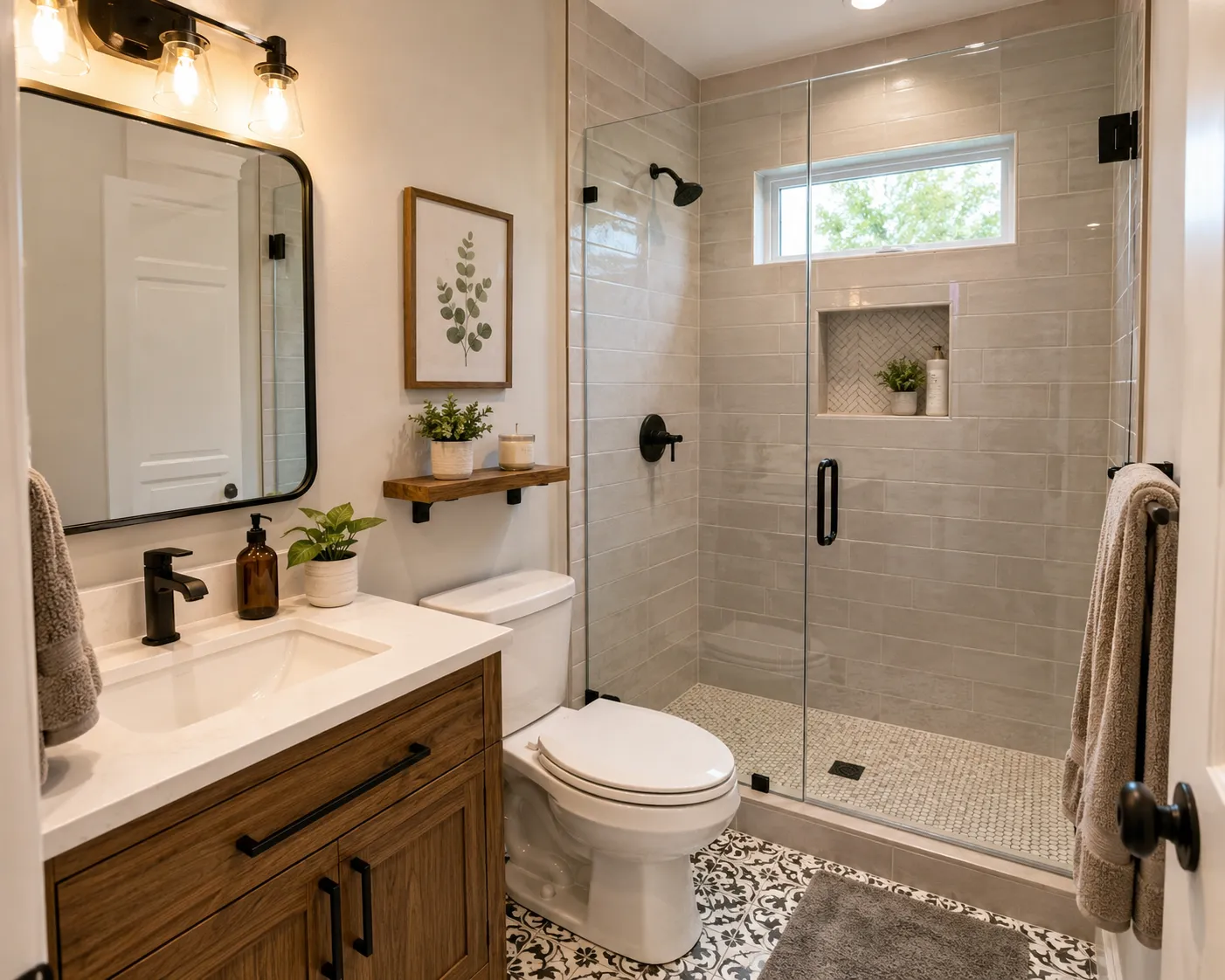 Bathroom renovation cost factors with fixtures, tile, and flooring in Madison WI