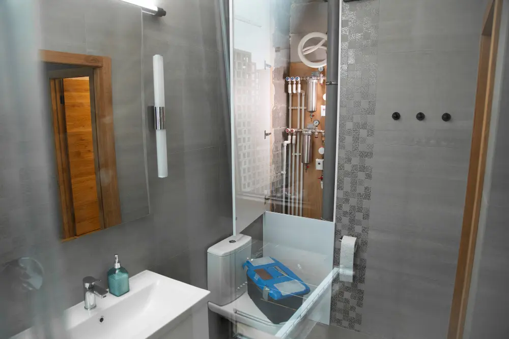 Complete Madison bathroom remodel with updated vanity, tile, lighting, and fixtures