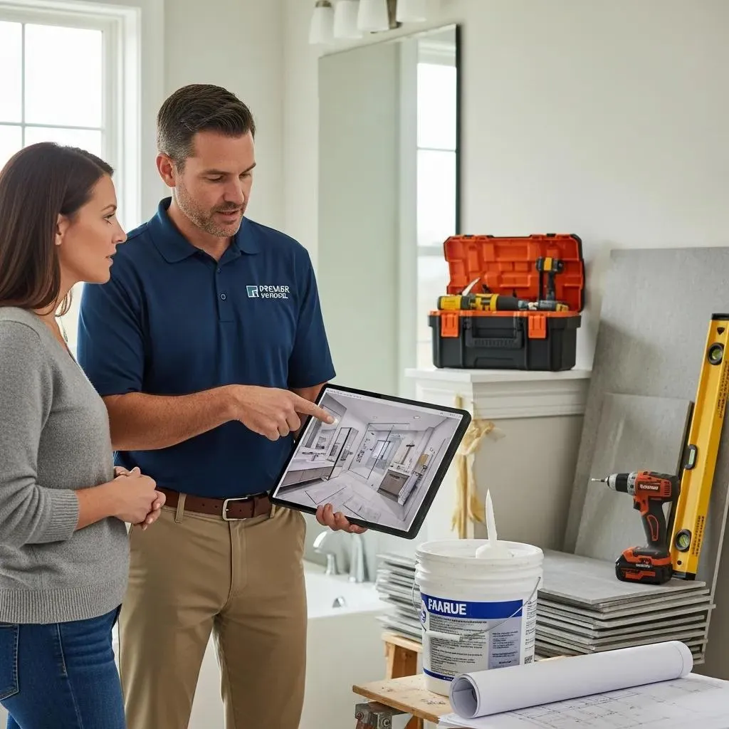 Bathroom remodel cost planning in Madison WI with fixture and material selections